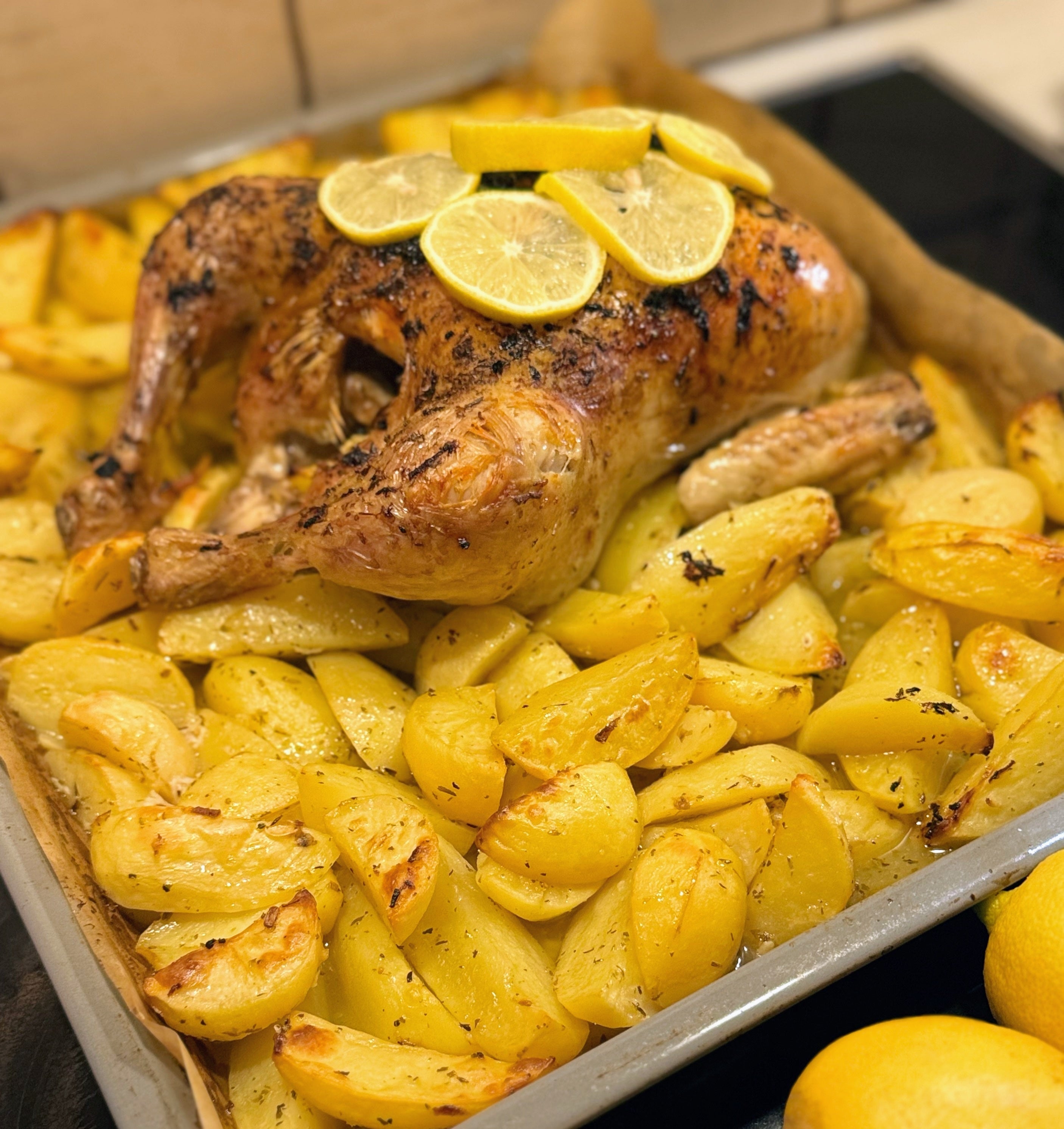 Kotopoulo lemonato sto fourno