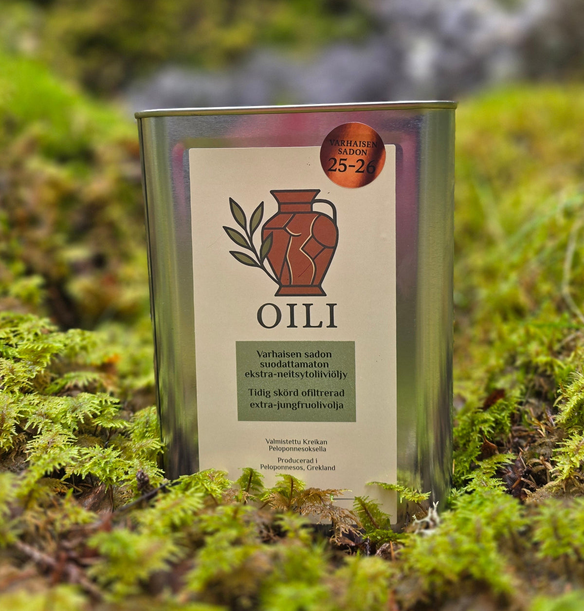 OILI - Varhaisen sadon suodattamaton ekstra-neitsytoliiviöljy 3L