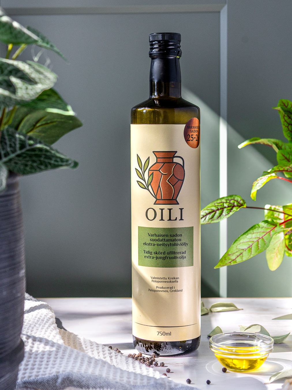OILI - Varhaisen sadon suodattamaton ekstra-neitsytoliiviöljy 750ml